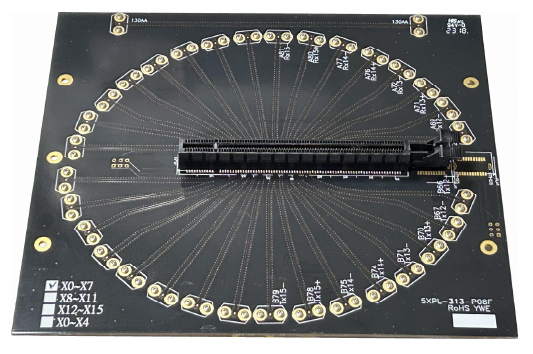 Gen5 PCIe 164 Female 鍍金高頻測試治具板