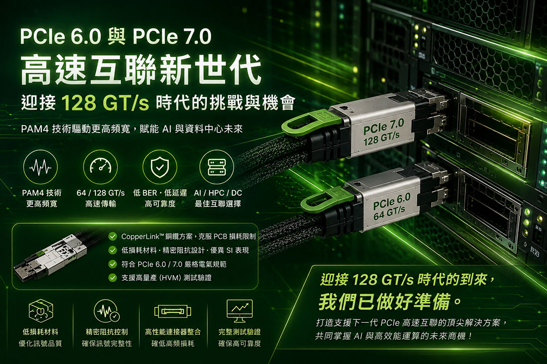 PCIe 6.0 與 7.0 高速互聯與 PAM4 訊號技術